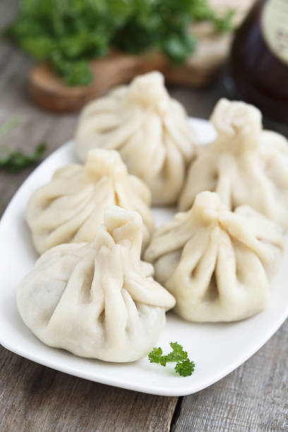 istock Traditional Georgian khinkali or dumplings, stuffed with meat 2186194715