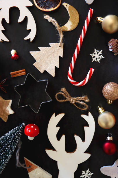 istock Christmas Decorations On Dark Background 2186197226