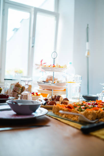 istock Delightful Brunch Setting With Assorted Fresh Pastries And Fruits On A Sunlit Table For A Special Gathering 2186199030