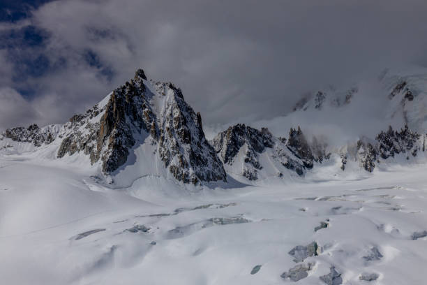 istock Dente di Gigante mountain summit in Italian Alps. Dent du Geant peak view from Skyway Montebainco 2186209411