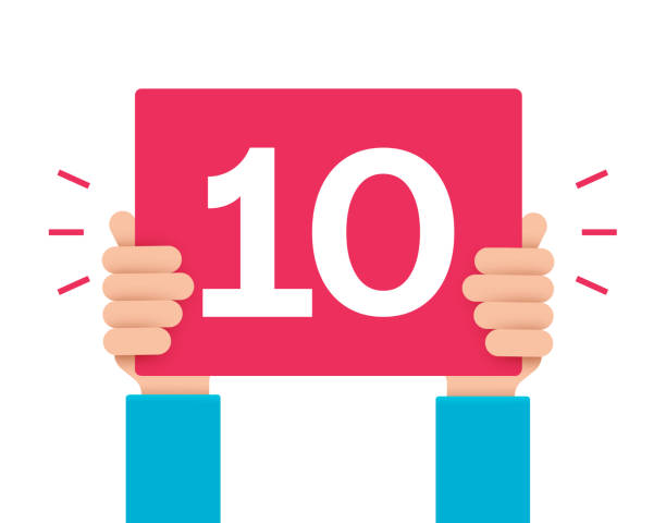 istock Person Judging Holding Aloft Review Feedback Score Card 2186214110