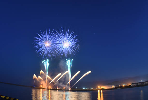 istock Fireworks and Scorpio at Tokachi Port, Hokkaido. 2186214607