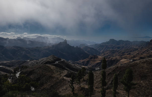 Mountain scenery in Gran Canaria on a sunny summer day,Las Palmas de Gran Canaria