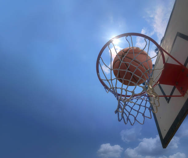 istock Basketball goal and ball 2186251830