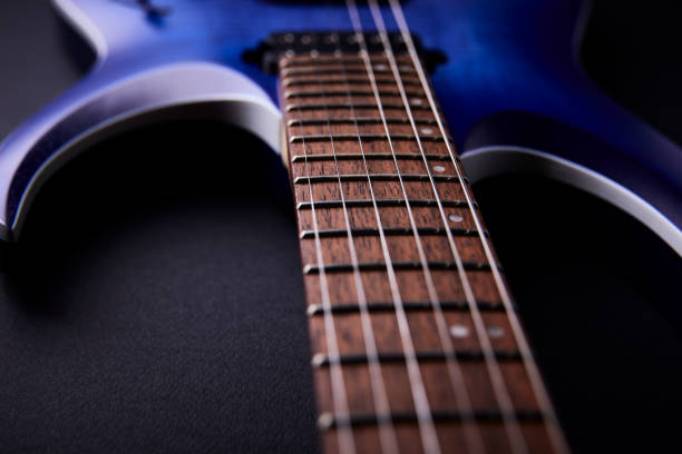 istock Fretboard of modern electric guitar. Close up. 2186252819