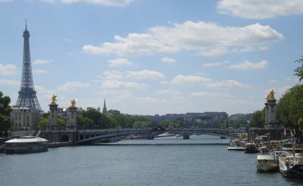 istock Views of the Alexander III bridge with the Eiffel Tower 2186258862