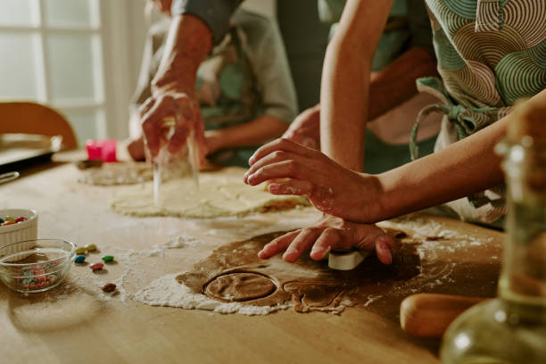 istock Baking Cookies with Family and Using Cookie Cutters 2186272034