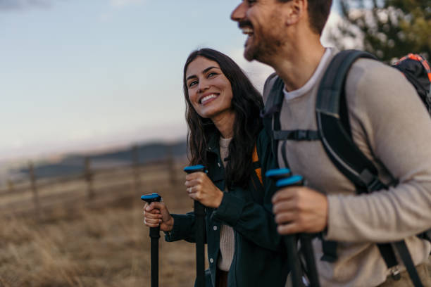 istock Couple hike on hills 2186283225