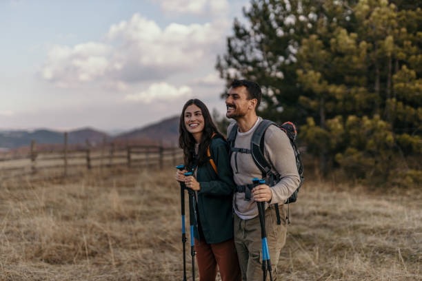 istock Couple hike on hills 2186283275