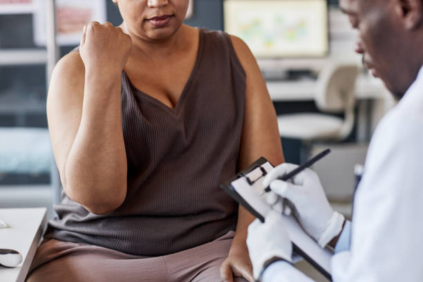 istock Black Woman Demonstrating Skin Rash 2186297554