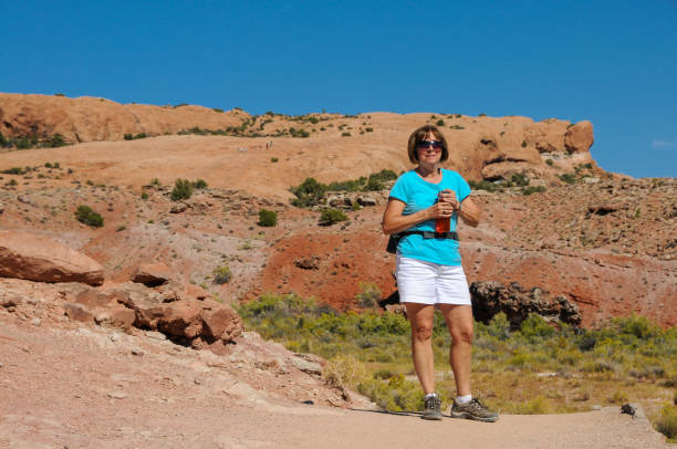 istock Arches NP - Pausing for Water on  Delicate Arch Trail 2186321934