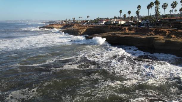 istock Ocean Waves and Rocky Cliffs in San Diego 2186335829