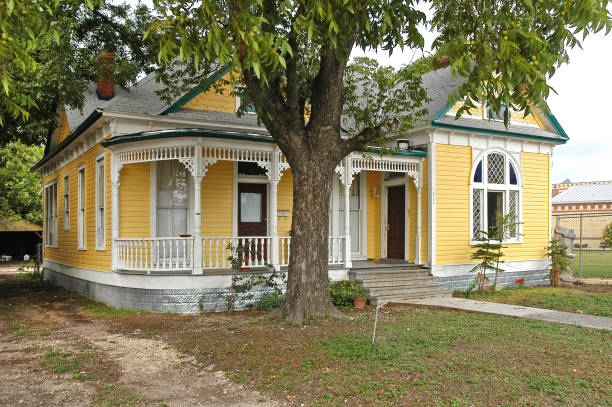 Bentonville, Arkansas - USA, May 8, 2025. Well appointed country home in downtown Bentonville Arkansas. Small town city life in downtown Bentonville Arkansas.