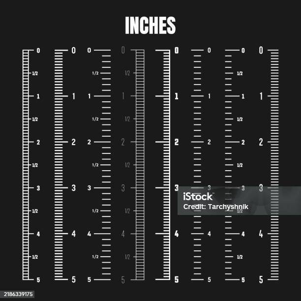 Scale Inch Found Vertical Inch Scale For Measuring Length Or Height Various Measurement ...