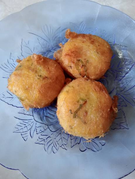 istock Fried Potato Patties on a Glass Plate 2186339391