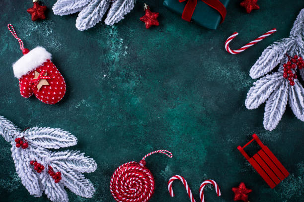 istock Christmas festive background with fir tree 2186346292