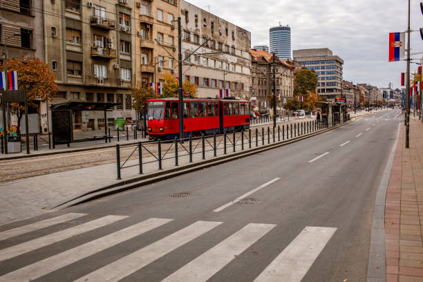 istock Tramway public transportation in Belgrade 2186358001