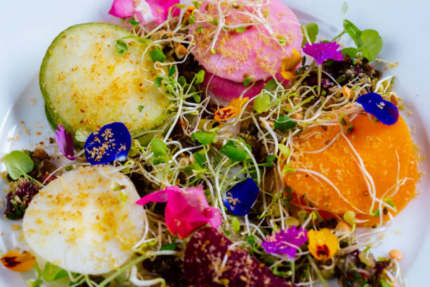 istock Vibrant Salad with Edible Flowers and Fresh Sprouts 2186360571