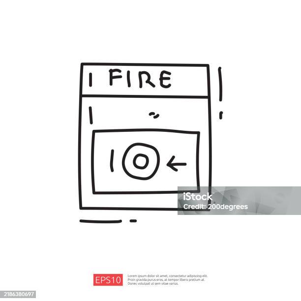 Simple Fire Sign This Image Depicts A Simple Fire Alarm Panel With A Button Labeled Fire ...
