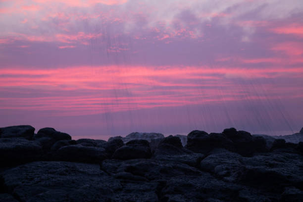 the sunset of the waves