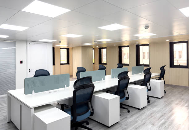 istock Bright interior view of modern business office. 2186392466