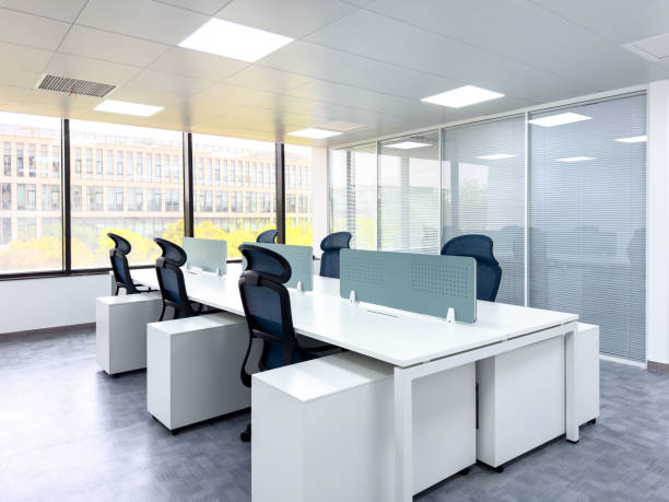 istock Bright interior view of modern business office. 2186392483