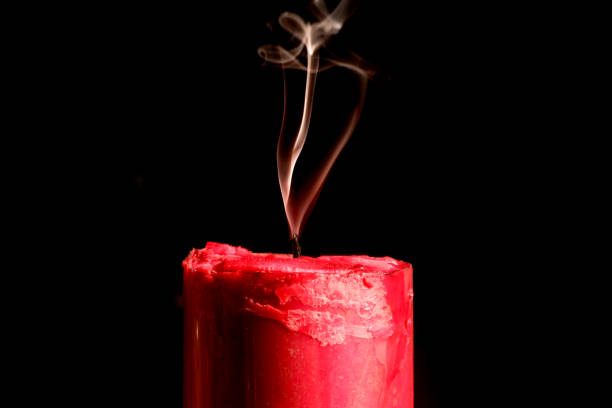Close-Up Of Tea Light Candle On Table
