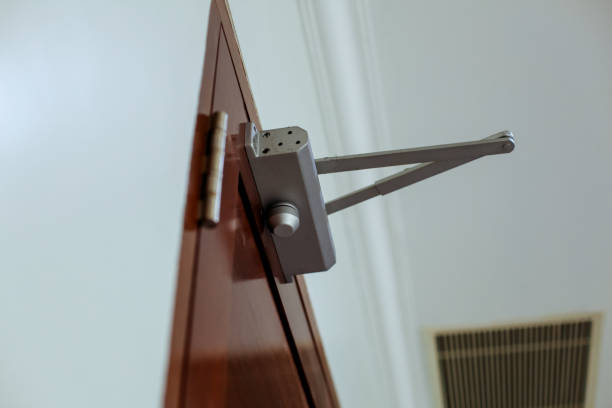 istock Close up of an automatic door closer 2186403966