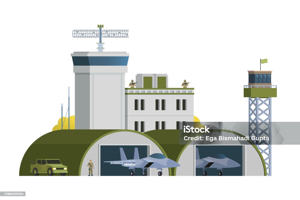 Foreign Operations Base Animation Military Base Or Fort Building Illustration Vector Stock Illustration ...