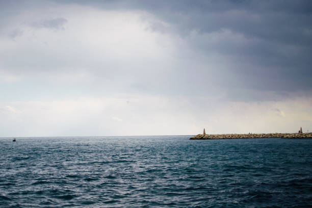 a seafront of Larnaca, Cyprus in December