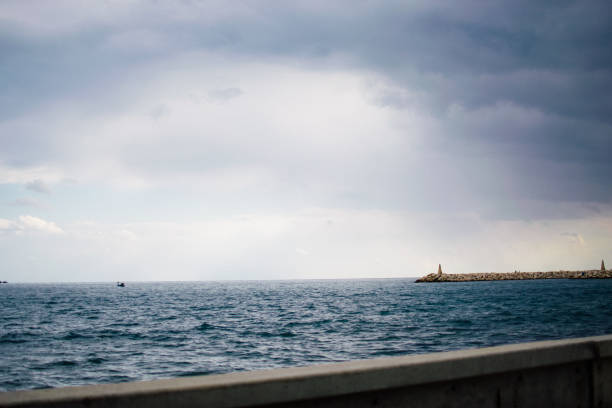 a seafront of Larnaca, Cyprus in December