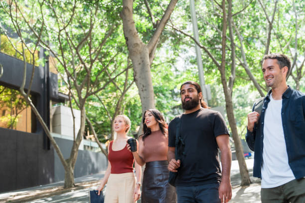 istock Partners in business on a leisurely walk. 2186417430