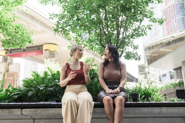 istock Business professionals gossiping friendly and sharing ideas. 2186417544