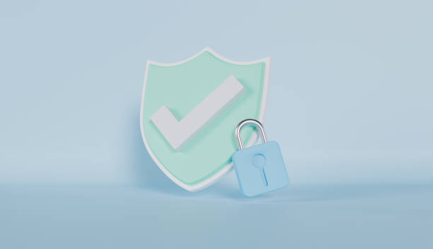istock Security shield check mark with lock sign for cyber protection defense concept 2186419279
