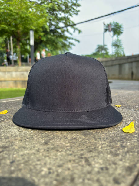 istock Black mesh cap front view in outdoor suitable for mockup 2186426753