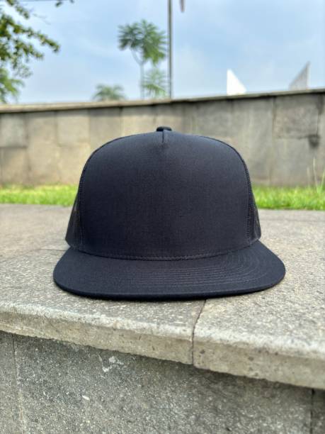 istock Black mesh cap front view in outdoor suitable for mockup 2186426773