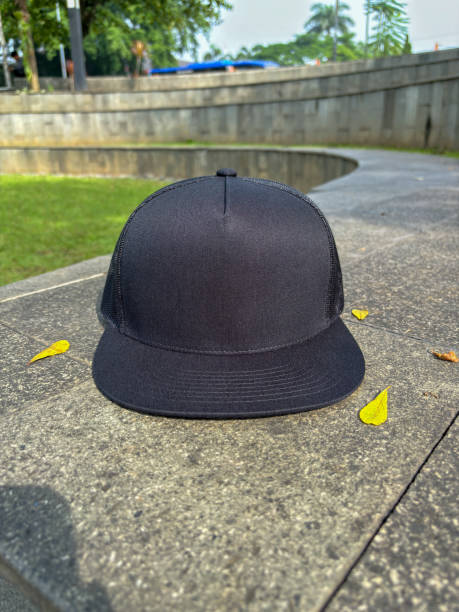 istock Black mesh cap front view in outdoor suitable for mockup 2186426787