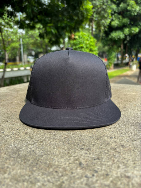 istock Black mesh cap front view in outdoor suitable for mockup 2186426952