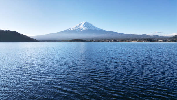 istock Mount Fuji Reflection Over Lake Kawaguchi on a Clear Day in Japan 2186429308