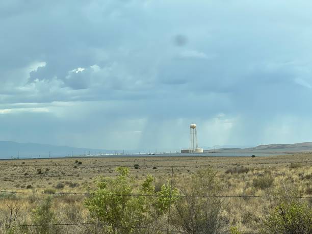 istock Desert Landscape with Water Tower 2186432345