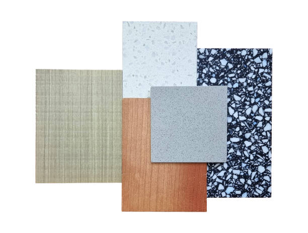 istock interior material samples mood and tone board contains ash and oak wooden veneer, artificial stone, marble terrazzo stone isolated on background with clipping path. 2186432594