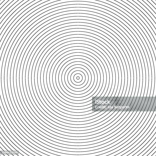 Concentric Circular Line Pattern Design Stock Illustration - Download ...