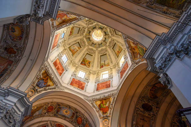 Beautiful ceiling in the Salzburg Cathedral, or Dom.