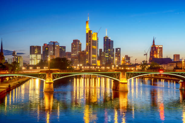 istock Frankfurt Am Main skyline at night 2186443147