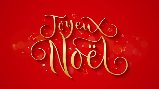 istock JOYEUX NOEL red and gold brush lettering banner (MERRY CHRISTMAS in French) 2186446599