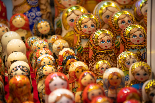 Russian dolls on shop window