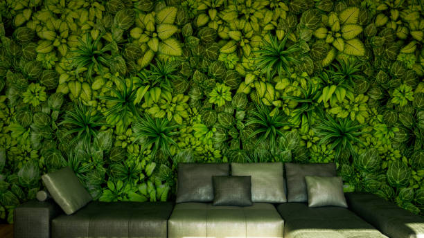 istock Large luxury modern bright interiors Living room mockup illustration 3D rendering image 2186456499