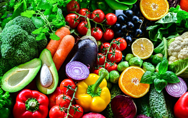 istock Fresh raw vegetables and fruits 2186457413