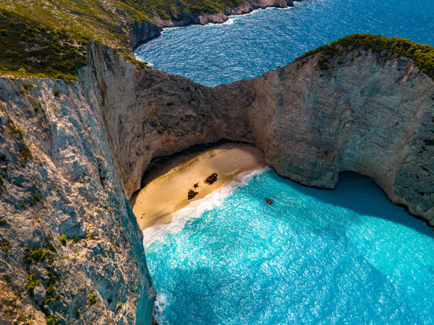 Navagio Beach in Zakynthos, Greece