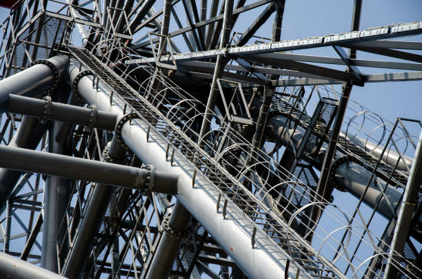part of a metal structure close-up